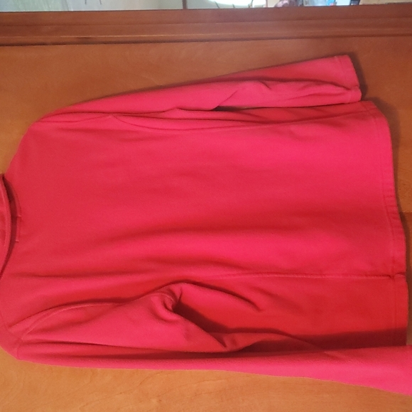 Lands' End half zip fleese pullover.  Like new.  Size large.  Rose. - Picture 4 of 6